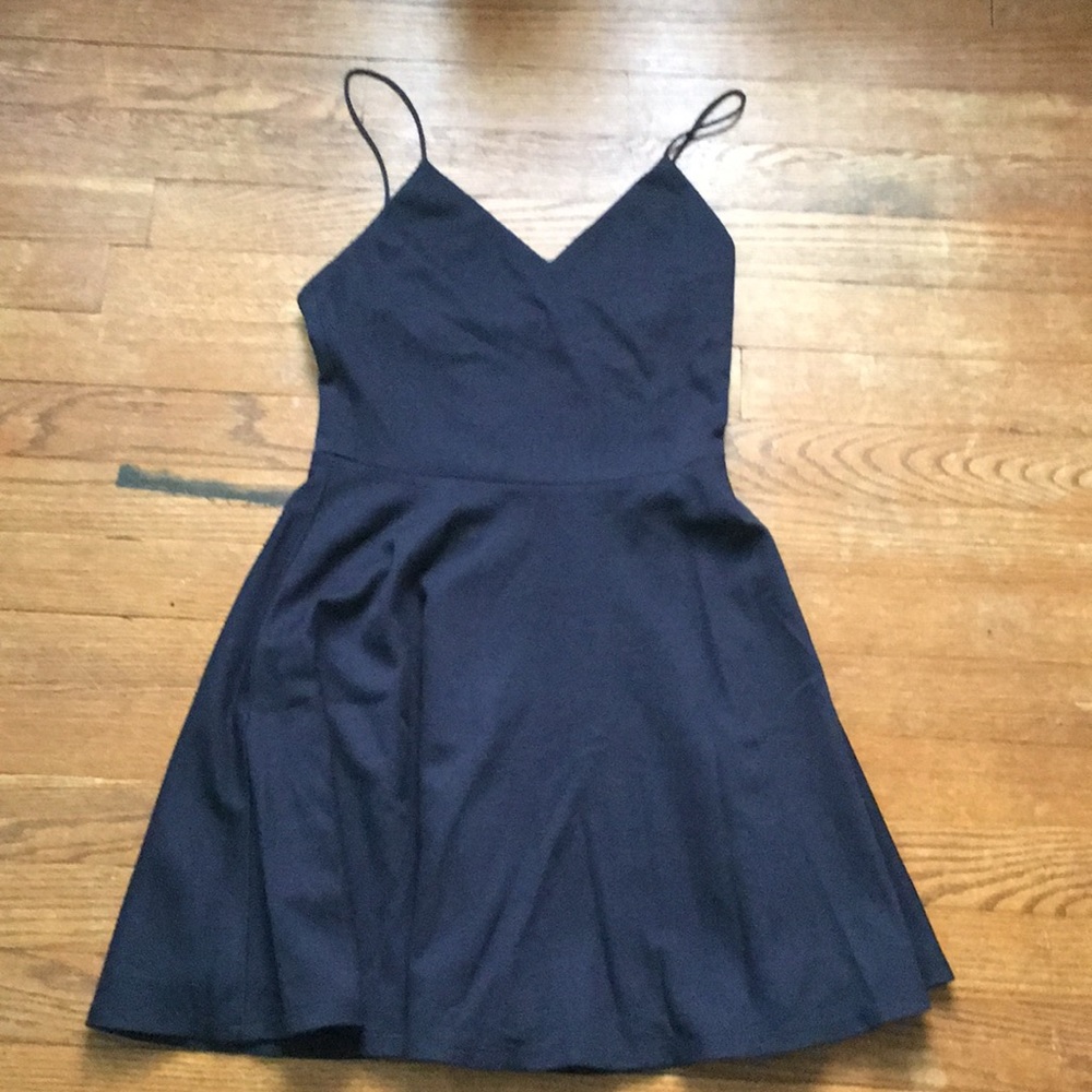 Navy skater dress